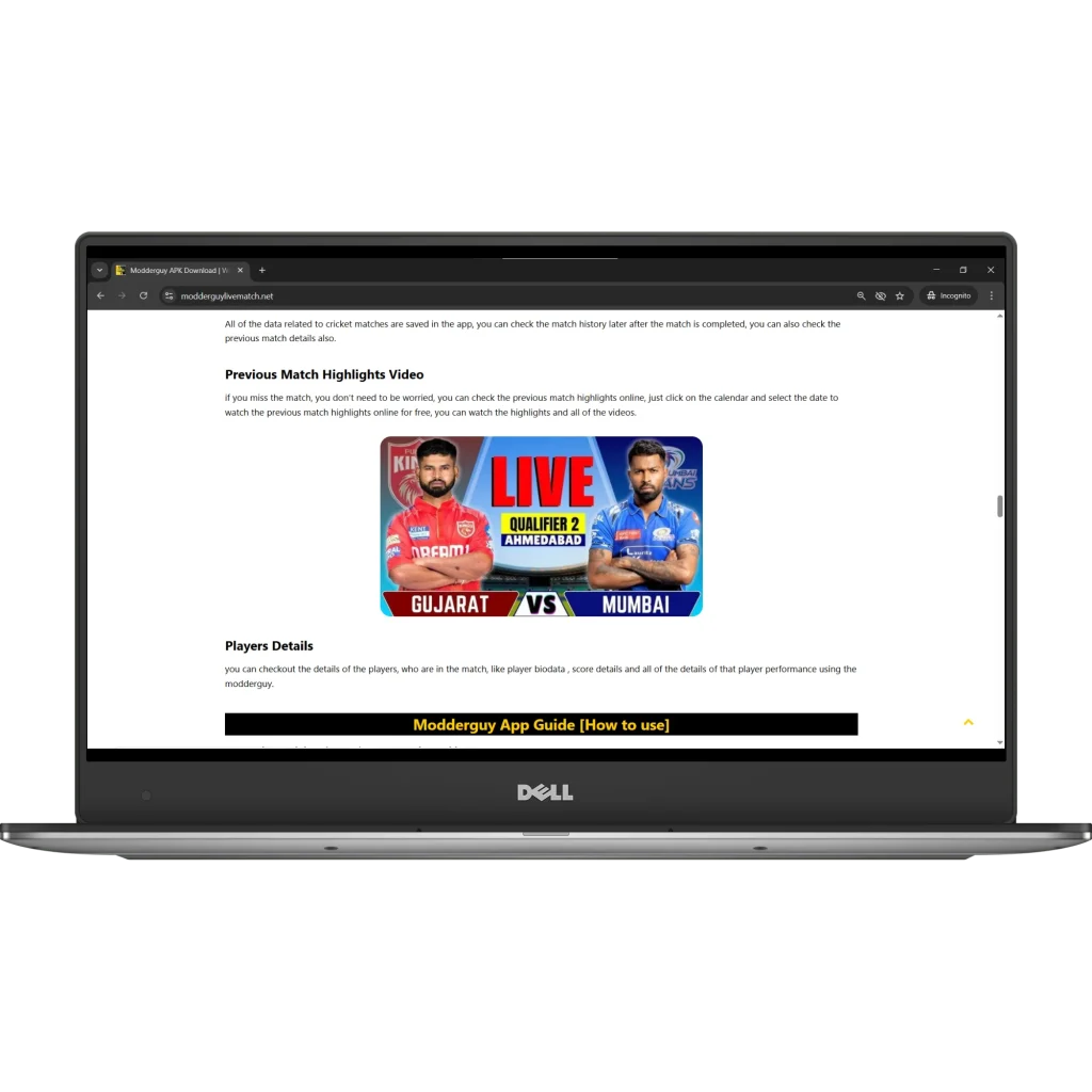 Modderguy APK Download | Watch Live Cricket Match Free | IPL 2026 17 modderguy live match pc 7 modderguylivematch.net